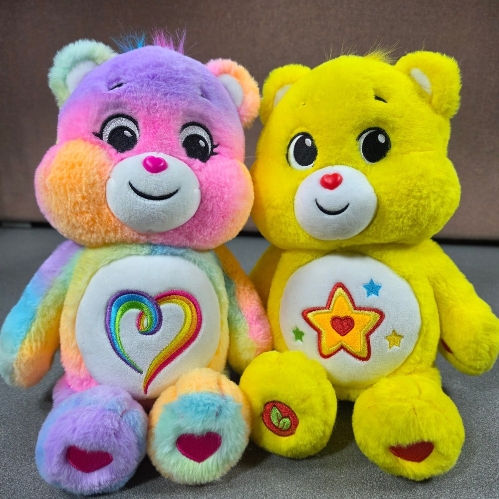 Care Bears Plush Set Togetherness & Superstar Bear Kids Excellent